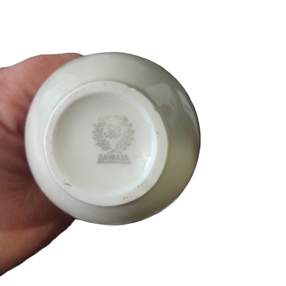 Bavaria Porcelain Painted Black/Gold Floral w. White Base 4.75" Mini Pitcher - Picture 5 of 8